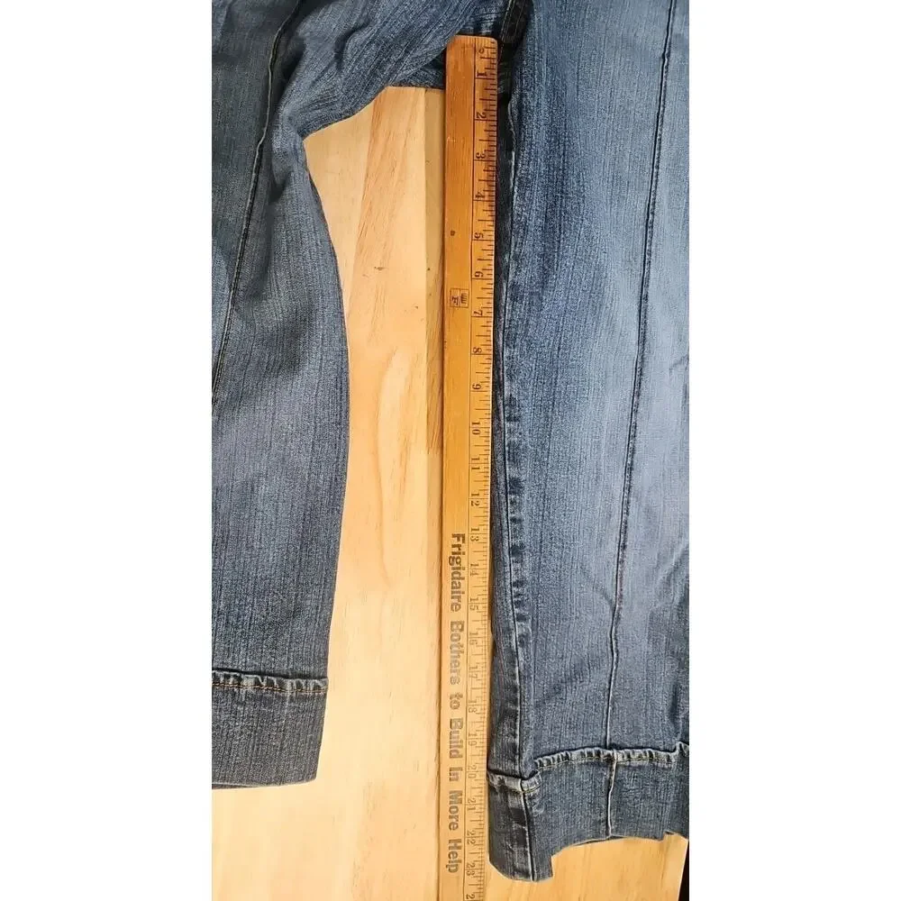 Jordache Vintage Y2K Lo-Rise Women's Blue Jeans Carpenter Capris‎ Size 13/14